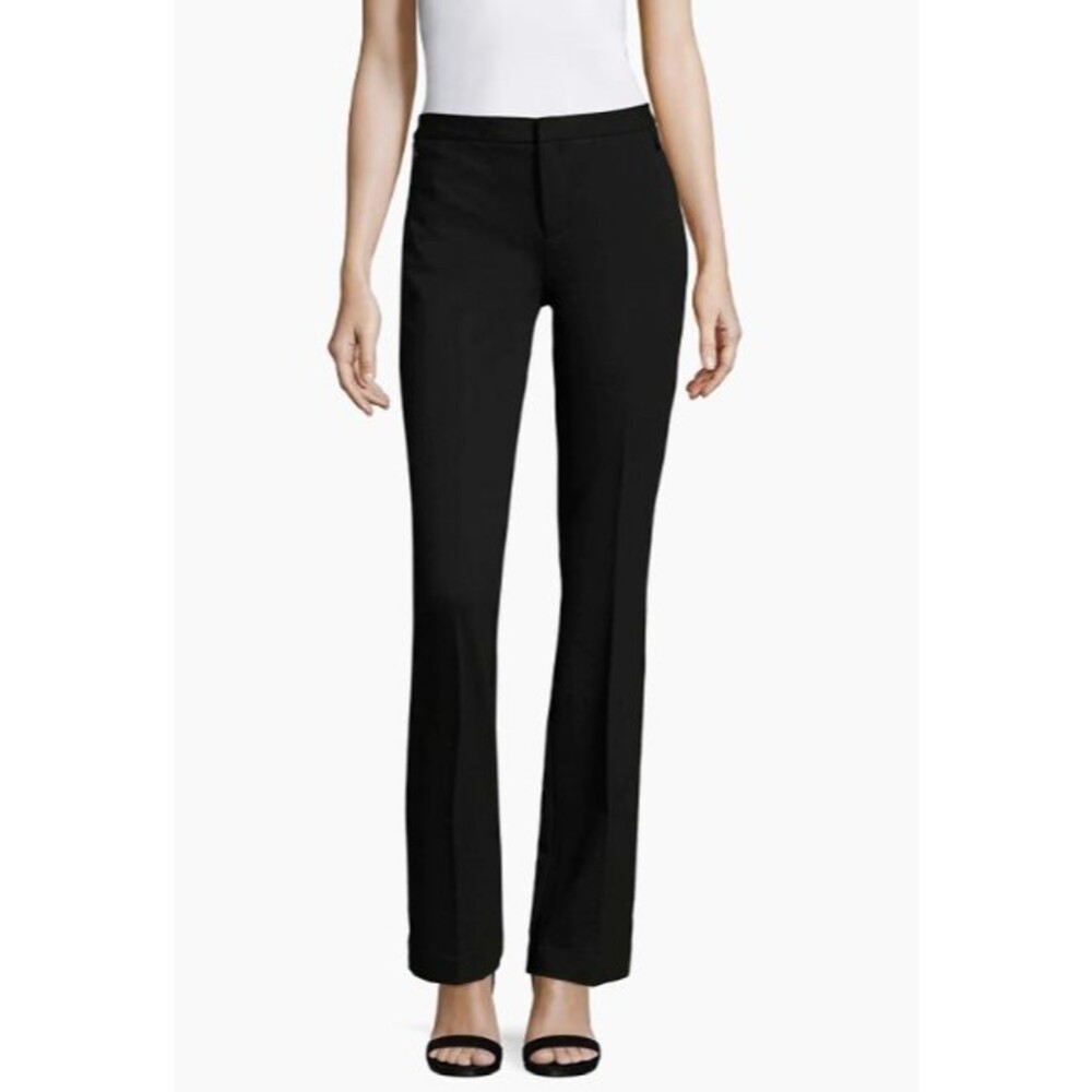 NWT Kolbi Halperin Rylie Knit Black Trouser Pants Front Pleat WF9P05 Women 14